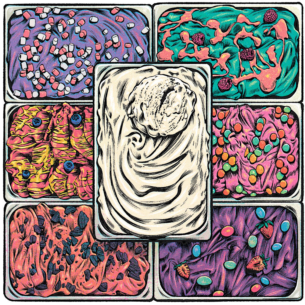 cover illustration for The Intermediary magazine, for the article 'Making the Complex Simple in a Market Full of Flavour'.