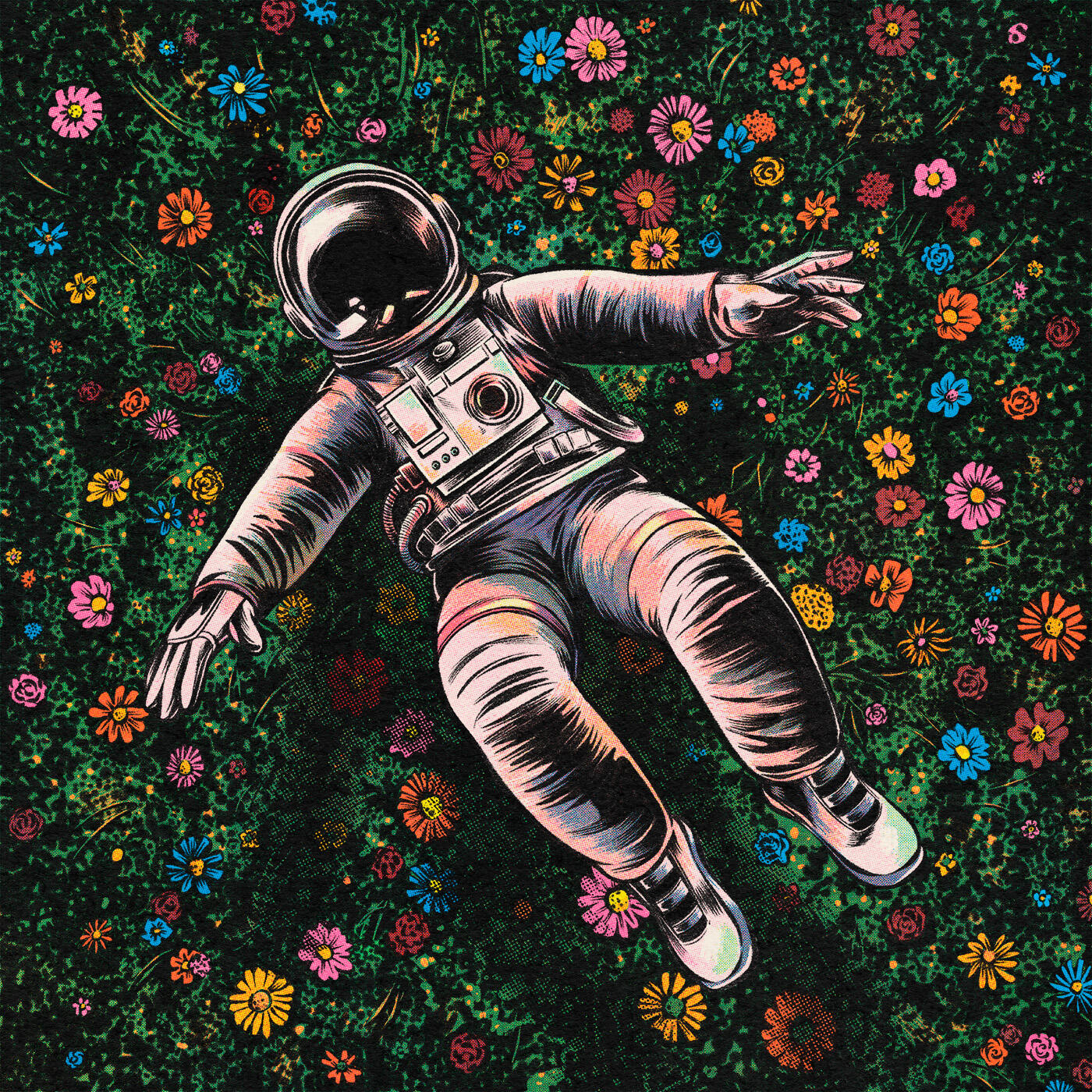 Cover art for an album, developed to capture the atmosphere and aesthetic of the music.