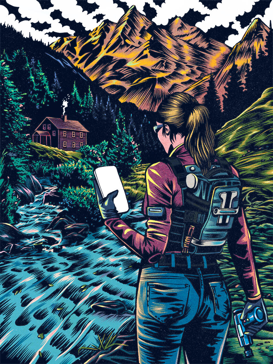 Illustration for a project about water purification and quality testing.